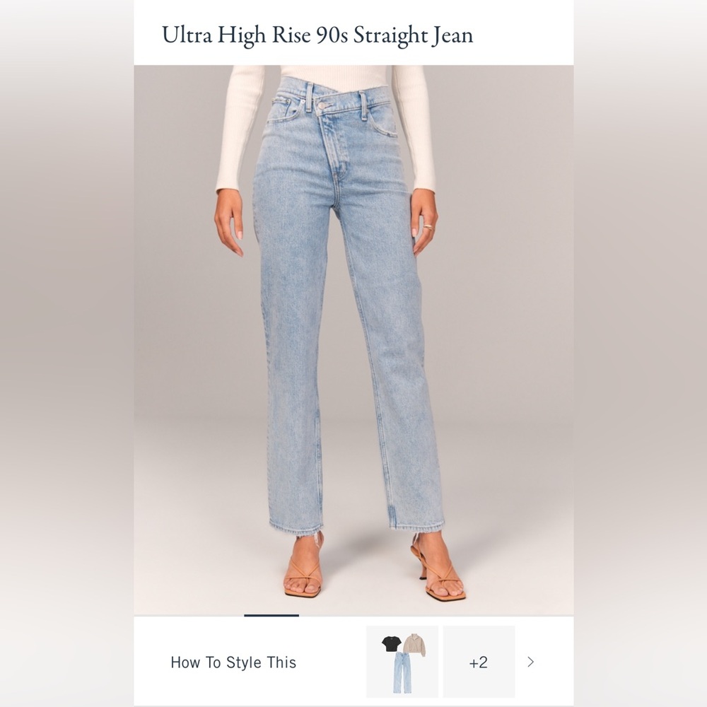 Abercrombie Criss-Cross Waist Jeans